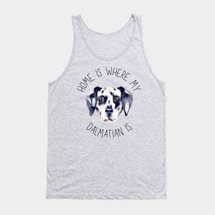 Home is Where My Dalmatian Is Dog Breed Lover Watercolor Tank Top